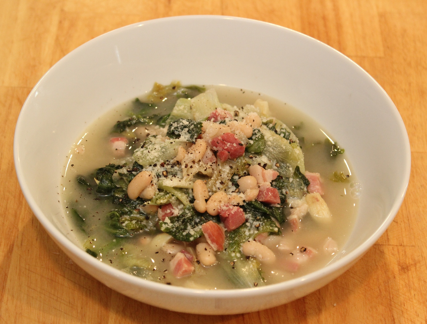 Escarole with Beans and Pancetta